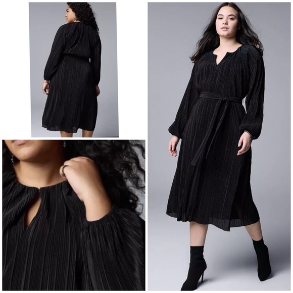 Simply Vera Vera Wang Dresses & Skirts - Simply Vera Midi Dress Tie Front